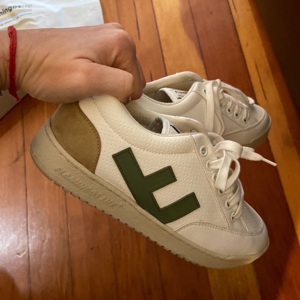 Flamingo V.3 sneakers 

100% vegan made from recycled materials. Bought in Spain